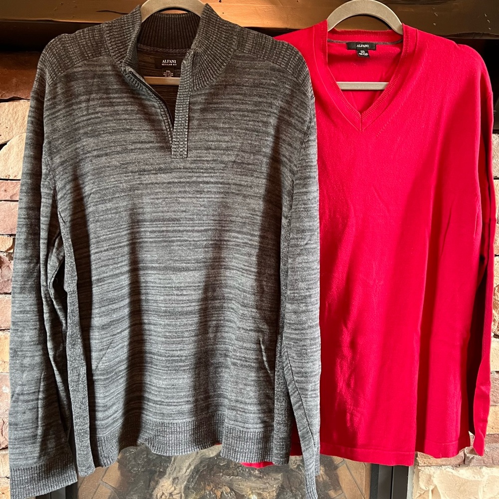 2 Alfani Mens Sweaters